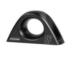 Ronstan Low Friction Fairlead, Single, Aluminum, Black, 16mm