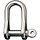 Shackle, Standard Dee, Pin 3/8”, L:40mm, W:18mm