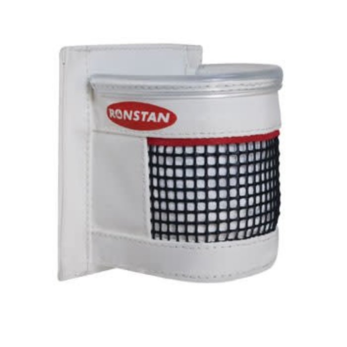 Ronstan Drink holder. White PVC with Mesh