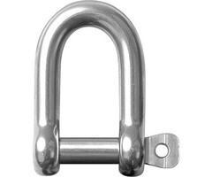 Ronstan Shackle, Standard Dee, Forged, Pin 6mm, L:25mm, W:13mm