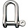 Shackle, Standard Dee, Pin 5/16”, L:29mm, W:17mm