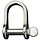 Shackle, Standard Dee, Pin 3mm, L:12mm, W:9mm
