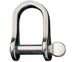 Ronstan Shackle, Standard Dee, 5/32” Pin, L:15mm,W:10mm