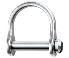 Ronstan Shackle, Wide Dee, Slotted Pin 1/8”, L:12mm, W:9mm