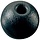 Parrel Bead, Black, 16mm