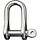 Shackle, Standard Dee, 1/4" Pin With Seizing Hole
