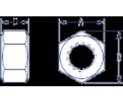 Ronstan Hex Nut, 3/8" UNF, 316 Stainless steel