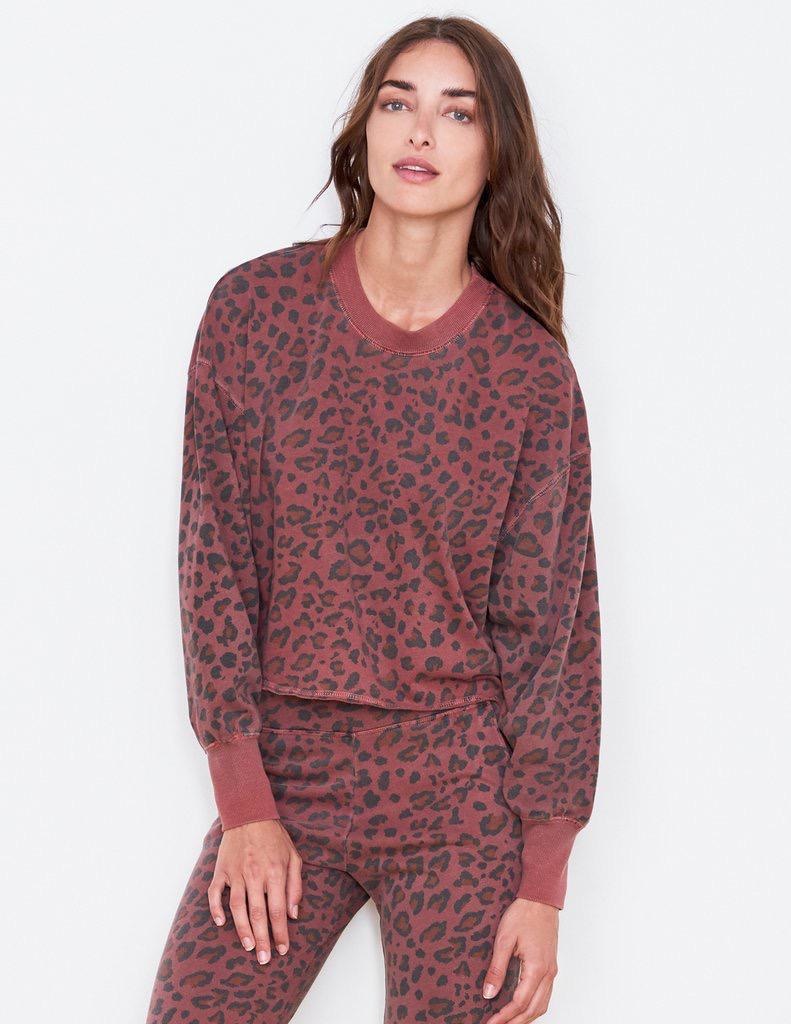 sundry leopard sweatshirt
