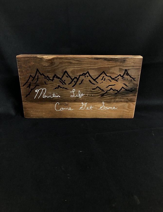 Mike Ramos Painted Wood Plaque