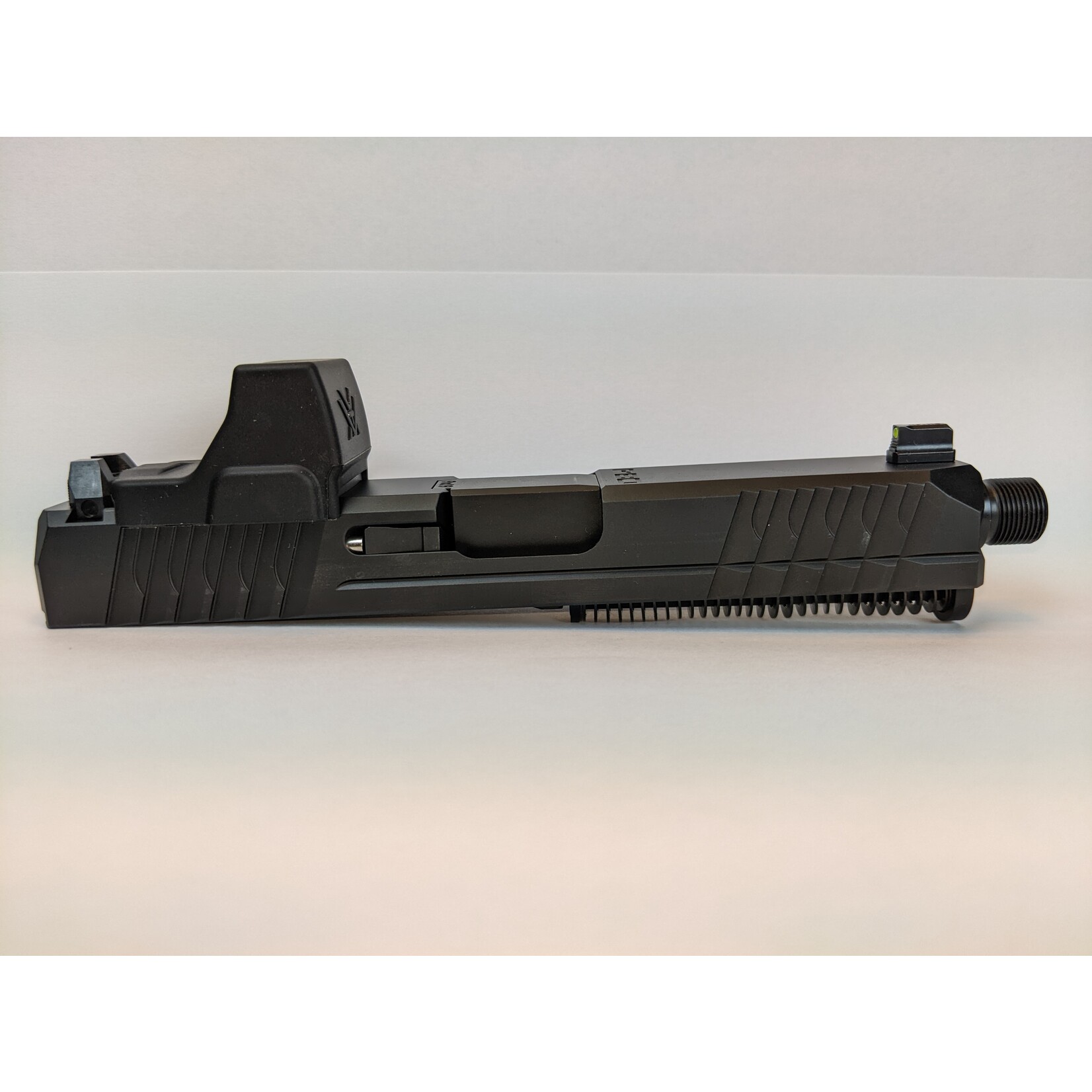 Poly80 Polymer 80 complete Compact slide assembly PF940C™/PFC9™,  with NineX19  Blackout Night Sights and Vortex 3 moa CCW Defender installed