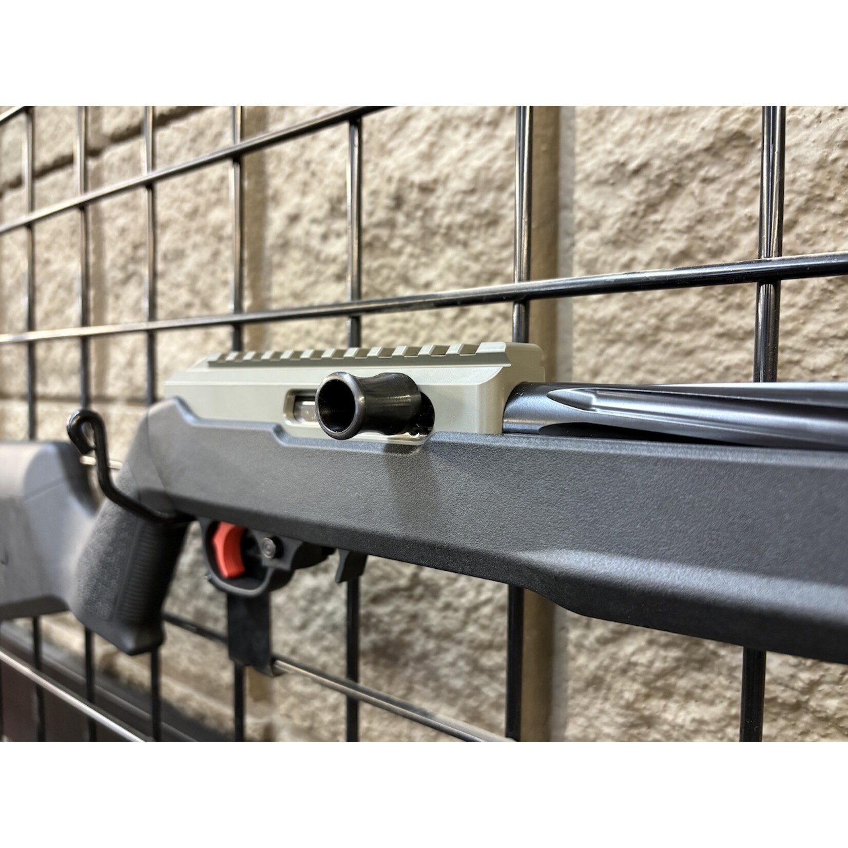 SGW Custom Brownells 10/22 Ballistic Advantage 16" Spiral Flute Barrel 22LR Receiver Sand / Blackout Cerakote