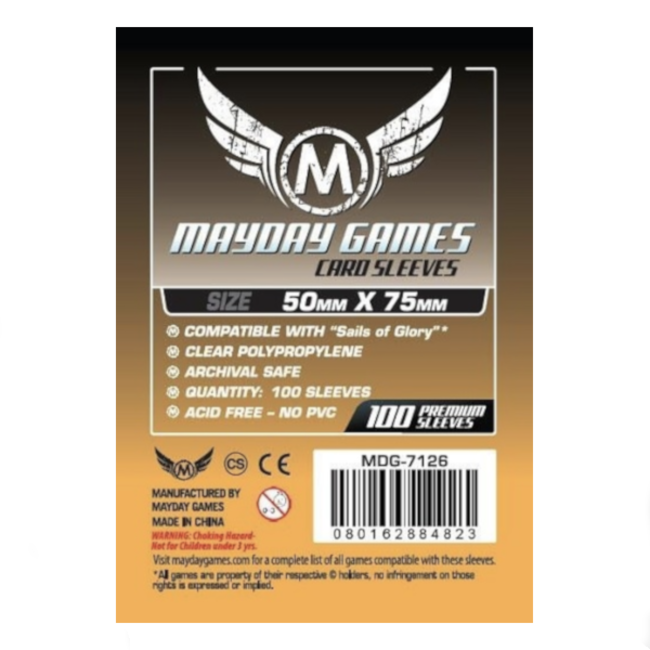 Mayday Games Card sleeves (50mm x 75mm) - 100 pack [MDG-7126]