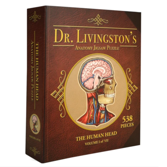 Genius Games Dr. Livingston's Anatomy Jigsaw Puzzle (1) - The Human Head (538 pieces) [English]