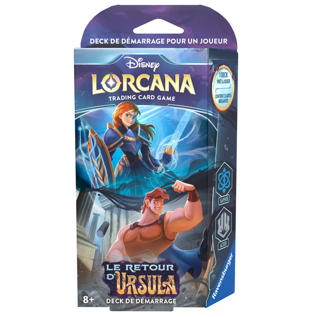 Ravensburger Disney Lorcana - Chapitre 4 - Deck de démarrage - Saphir & Acier [français]