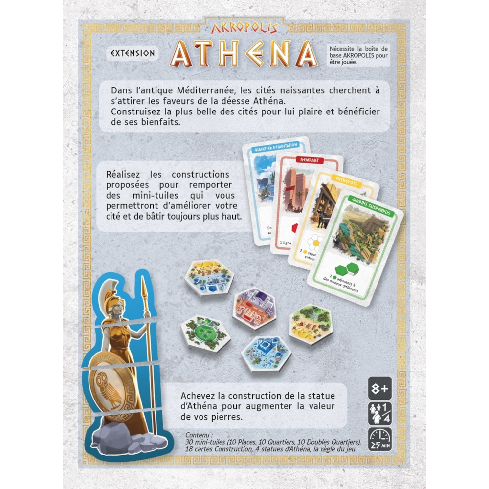 ATHENA espansione per AKROPOLIS gioco da tavolo GESTIONALE gigamic IN ITALIANO e