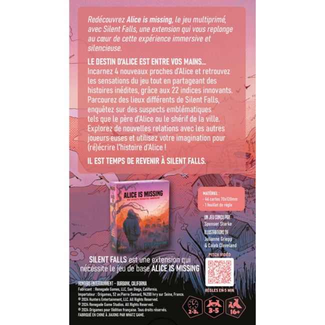 Alice is missing : Silent Falls [French]