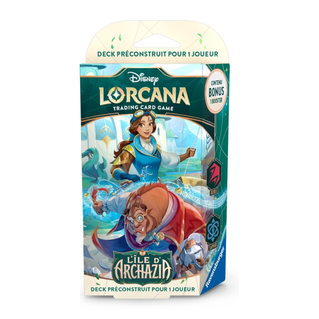 Disney Lorcana (7) - L'île d'Archazia - Deck préconstruit - Rubis & Saphir [français]