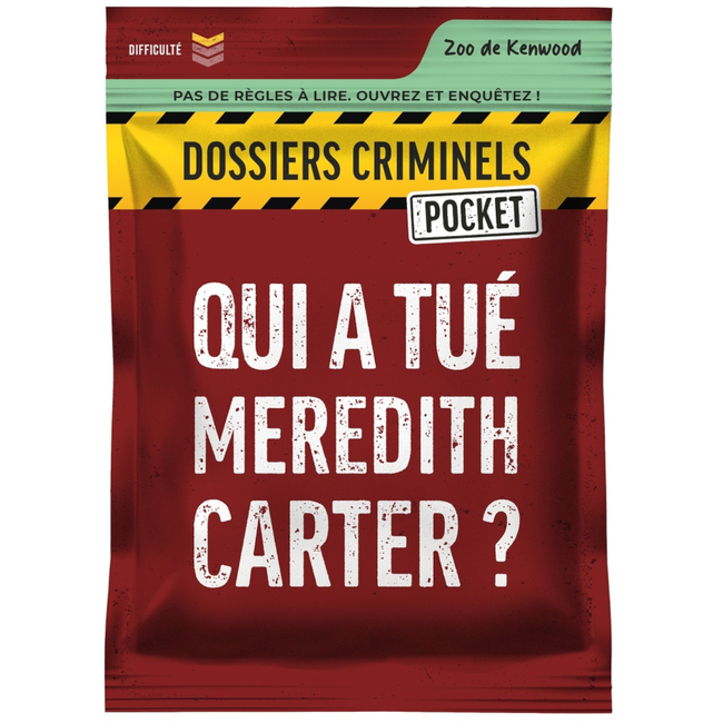 Platonia Games Dossiers Criminels (Pocket) - Qui a tué Meredith Carter? [français]