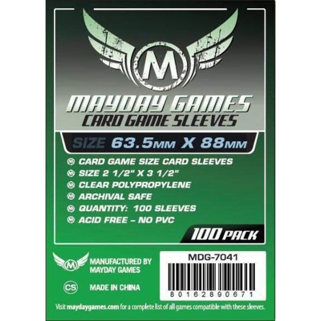 Mayday Games Card sleeves (63.5mm x 88mm) - 100 pack [MDG-7041]