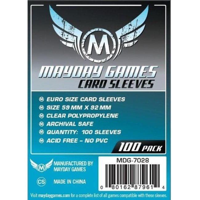 Mayday Games Card sleeves (59mm x 92mm) - 100 pack [MDG-7028]