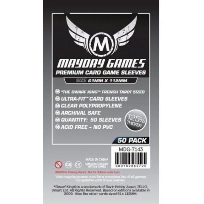 Mayday Games Card sleeves (61mm x 112mm) - 50 pack [MDG-7143]