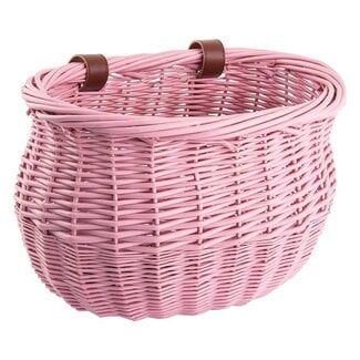 SUNLITE BASKET FRONT WILLOW BUSHEL PINK STRAP-ON 13x8x9