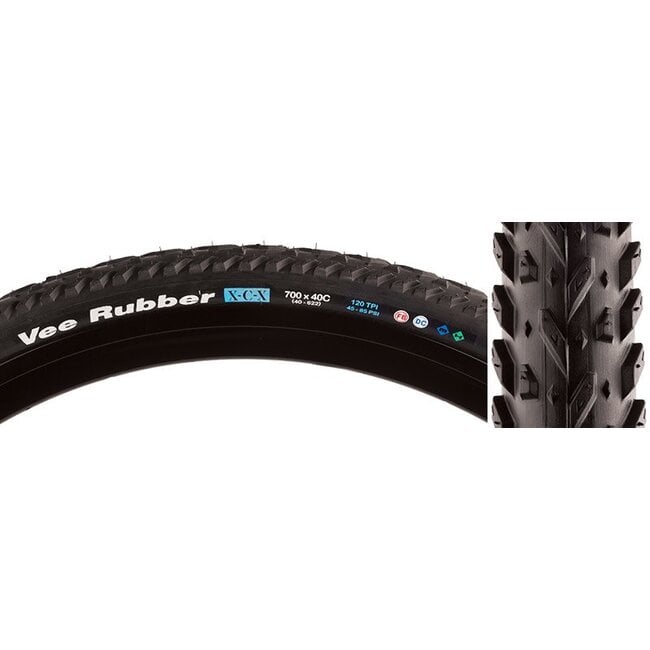 Vee Tire Co. X-C-X Mountain Tire: 700x40C Folding Bead Black*