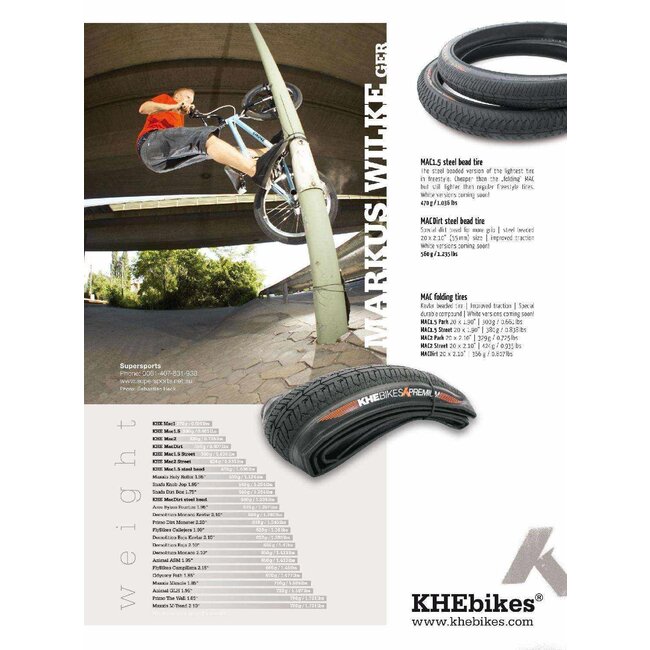 KHE TIRE FOLDING PREMIUM MAC2 20X2.3  PARK*