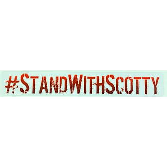 #STANDWITHSCOTTY STICKER - RED (SCOTTY CRANMER)