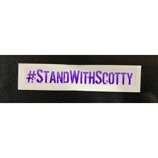 #STANDWITHSCOTTY STICKER - PURPLE  (SCOTTY CRANMER)