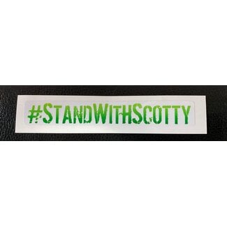 #STANDWITHSCOTTY STICKER - GREEN  (SCOTTY CRANMER)
