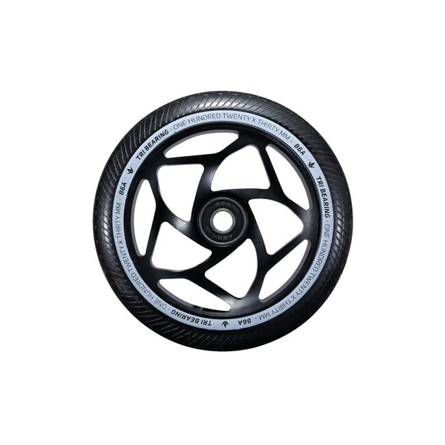 120mm x 30mm Tri Bearing Wheel - Black/Black*