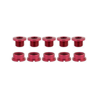 ORIGIN8 CHAINRING BOLT SET SINGLE ALY RED