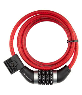 SUNLITE LOCK CABLE 8mmx6' w/BKT COIL RED