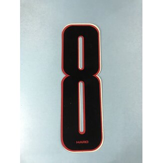 Haro Old School Number 7" Black with Red Trim -8*