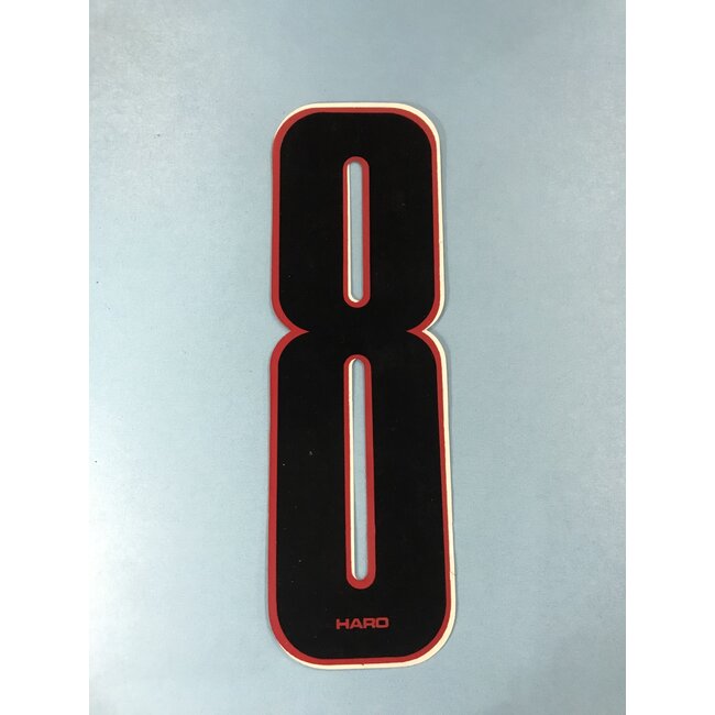 Haro Old School Number 7" Black with Red Trim -8*