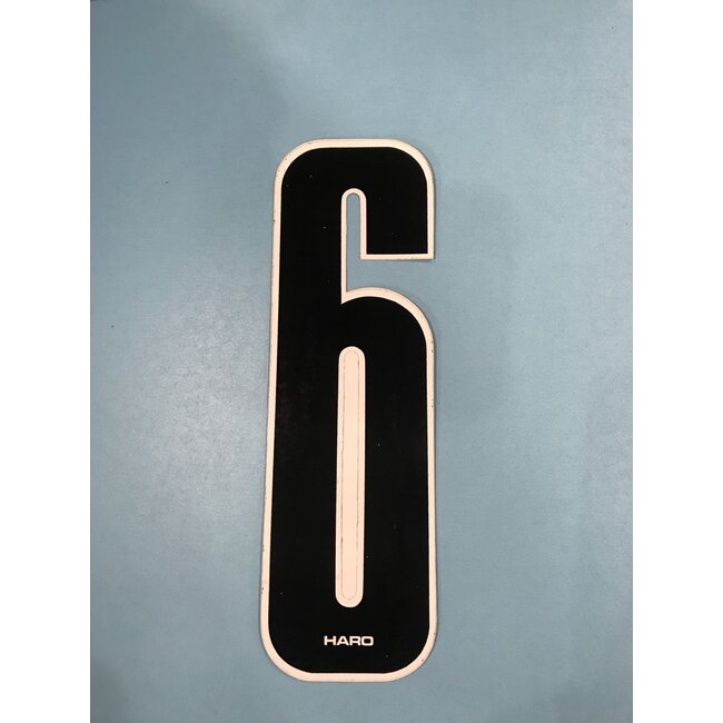 Haro Old School Number Black with white trim - 6*