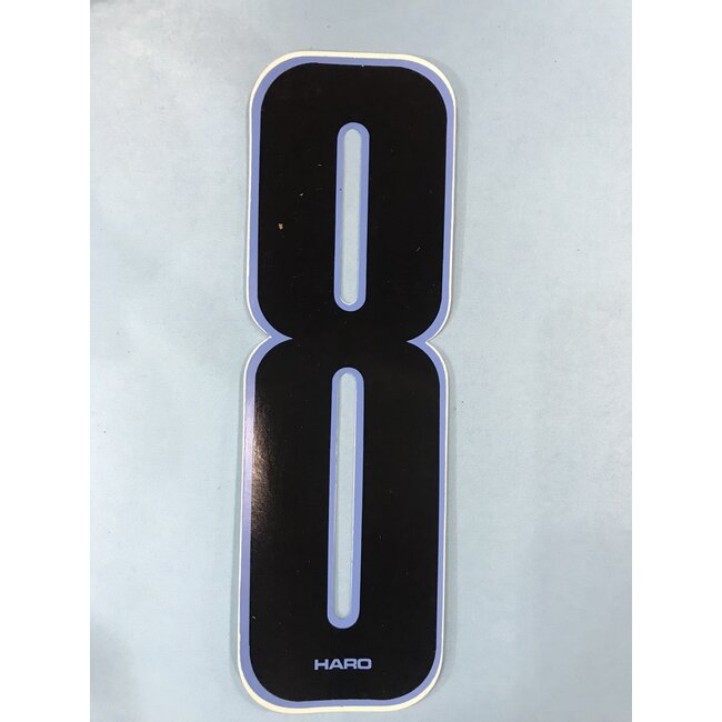 Haro Old School Number "7" Black with Blue Trim - 8"*