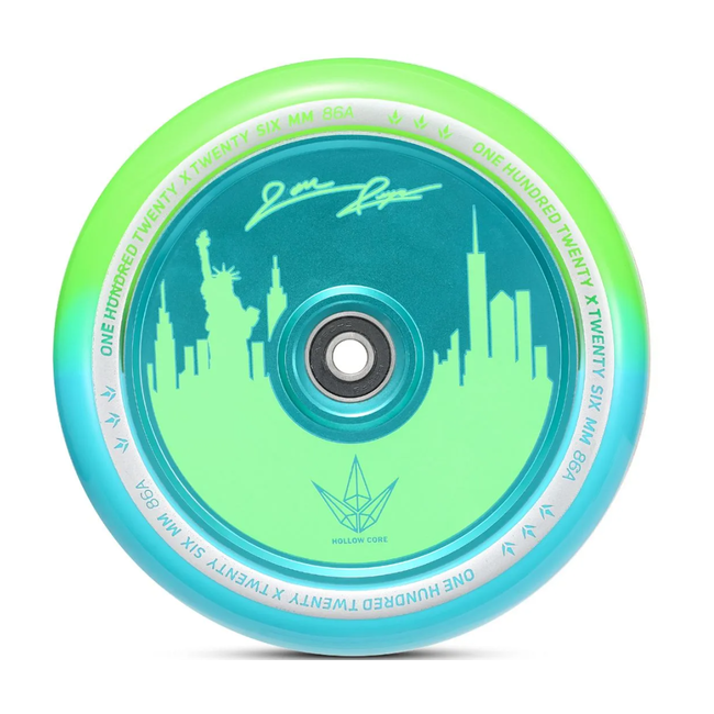 120MM JON REYES SIGNATURE WHEEL - GREEN/TEAL (PAIR)*