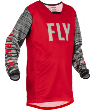 FLY RACING YOUTH KINETIC WAVE JERSEY RED/GREY