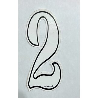 Zeronine Old School Number  6" White-2*