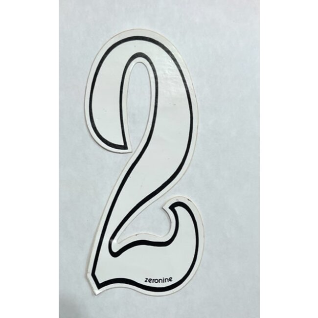 Zeronine Old School Number  6" White-2*
