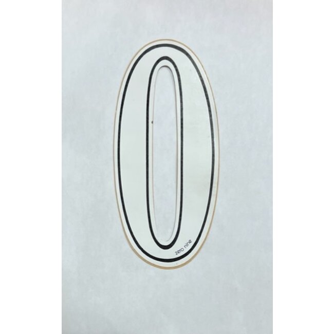 Zeronine Old School Number  6" White-0*
