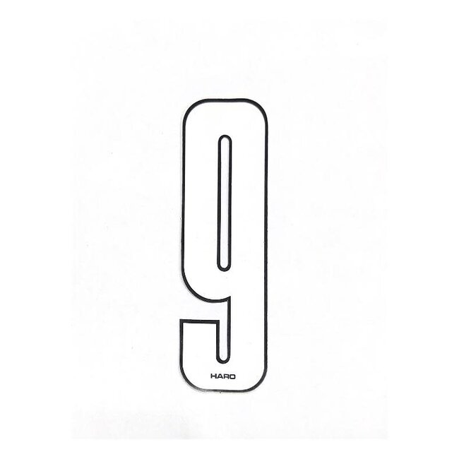 Haro Old School Number White 7"-  9*