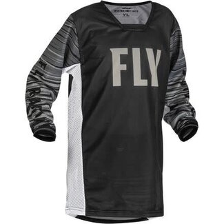FLY RACING YOUTH KINETIC MESH JERSEY BLACK/WHITE/GREY