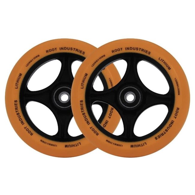 ROOT INDUSTRIES 120mm Lithium Wheels (30mm) Pair - Orange*