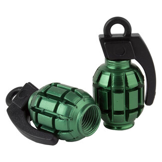 BLACK OPS VALVE CAPS GRENADE SV GREEN*