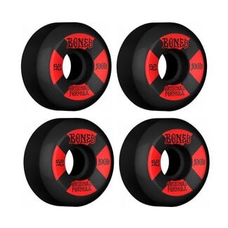 BONES OG FORMULA SKATEBOARD WHEELS 100 #4 52MM V5 SIDECUT 4PK BLACK