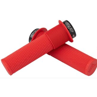 DMR DeathGrip Flanged Grips - Thick, Lock-On, Red
