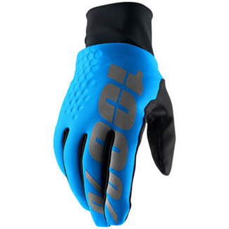 100% Hydromatic Brisker Gloves - Blue, Full Finger, Medium